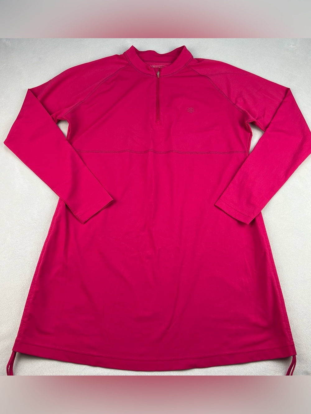 Coolibar Women’s L Island Ruche Swim Shirt UV Sun Protection Long Cover All
